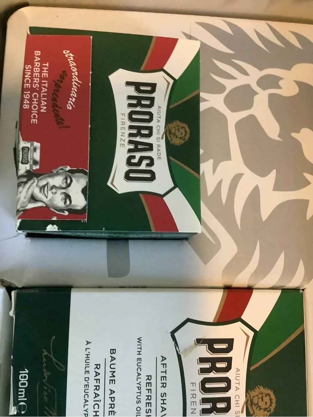 Green Eucalyptus Shaving Cream & Aftershave Balm Set
